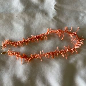 Vintage pink coral necklace